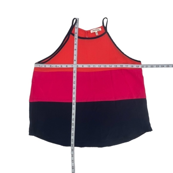 Monteau Orange Pink Blue Spaghetti Strap Blouse Size XL Women's - Picture 4 of 5